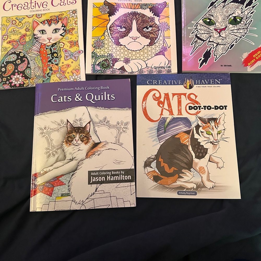 Hamilton Purple and Orange Cat Art